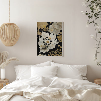 Beige Dry Flowers - Stretched Canvas, Poster or Fine Art Print I Heart Wall Art