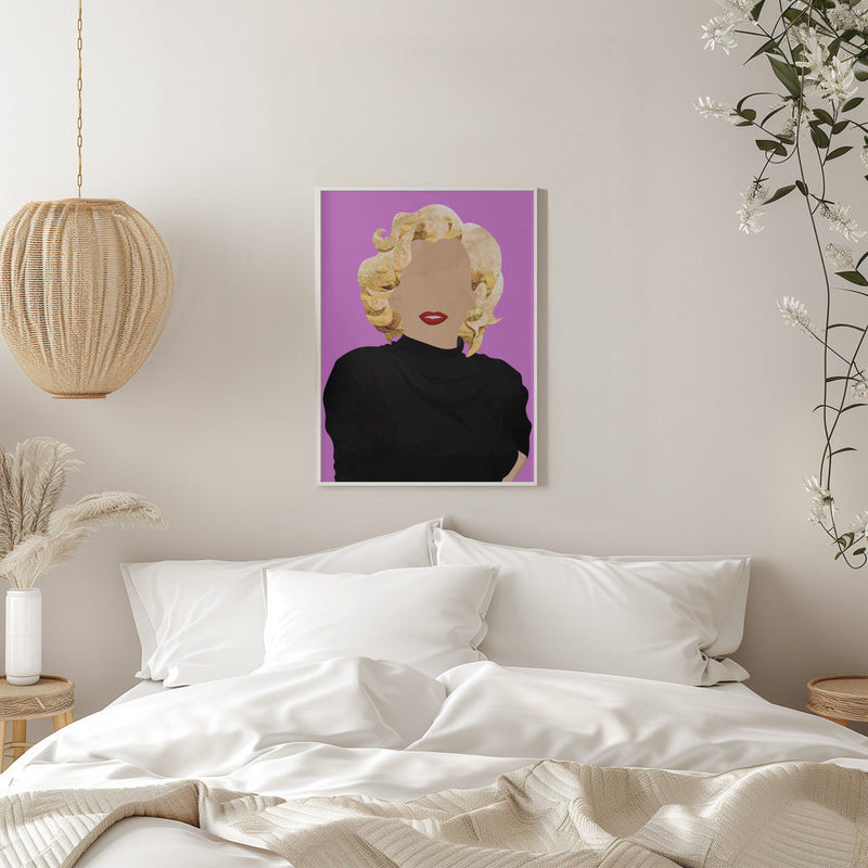 Faceless Marilyn Monroe Modern Art - Stretched Canvas, Poster or Fine Art Print I Heart Wall Art