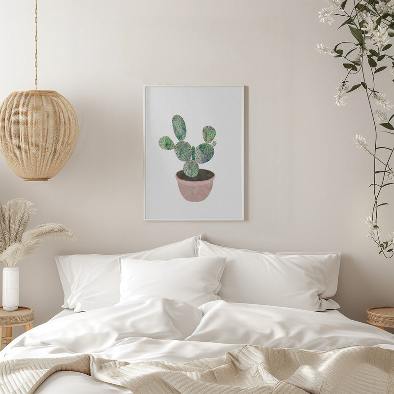 Boho scandi cactus 3 - Stretched Canvas, Poster or Fine Art Print I Heart Wall Art