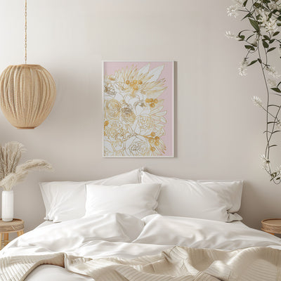 Rekha floral art pair (right) - Stretched Canvas, Poster or Fine Art Print I Heart Wall Art