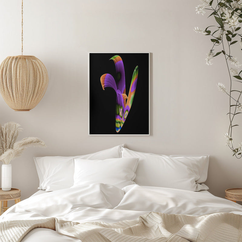 Digital Flower - Stretched Canvas, Poster or Fine Art Print I Heart Wall Art