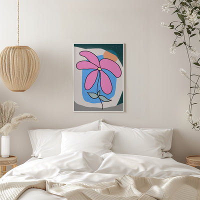 Pink Flower - Stretched Canvas, Poster or Fine Art Print I Heart Wall Art