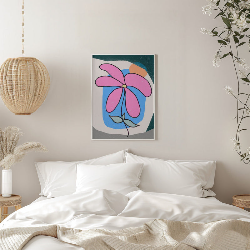 Pink Flower - Stretched Canvas, Poster or Fine Art Print I Heart Wall Art
