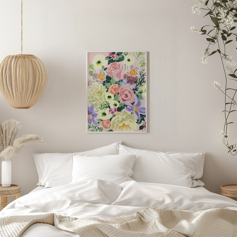 Romantic Bouqet - Stretched Canvas, Poster or Fine Art Print I Heart Wall Art