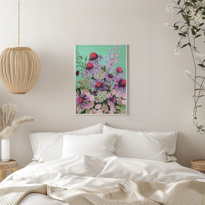 Echinacea Red And Pink - Stretched Canvas, Poster or Fine Art Print I Heart Wall Art