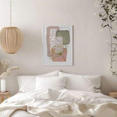 Delicate Pink and Green-2 - Stretched Canvas, Poster or Fine Art Print I Heart Wall Art