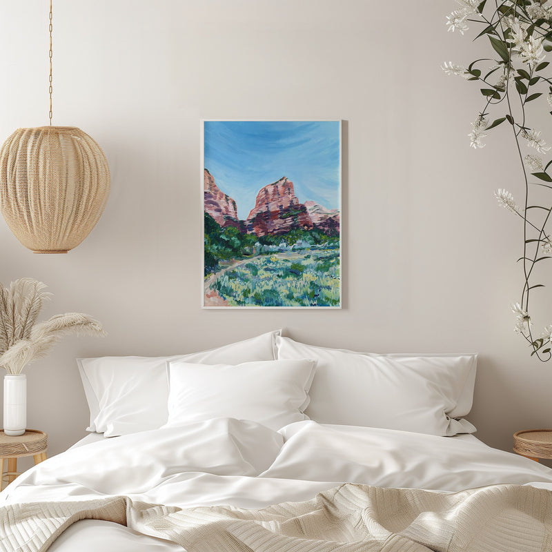 Angels Landing - Stretched Canvas, Poster or Fine Art Print I Heart Wall Art