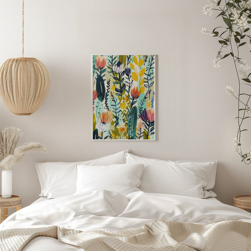 Rain Of Flowers - Stretched Canvas, Poster or Fine Art Print I Heart Wall Art