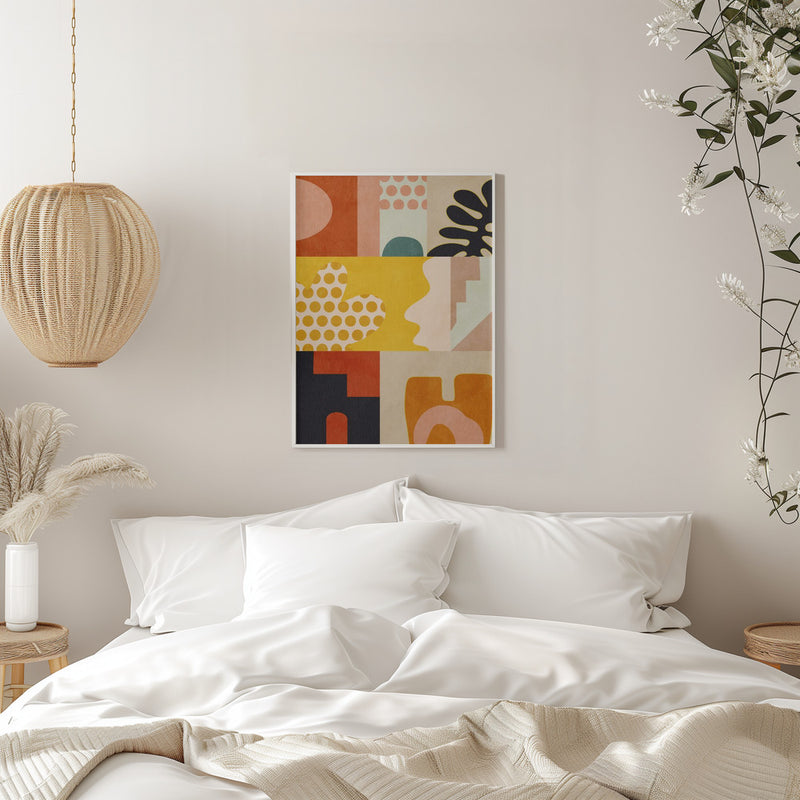 Playing Around Shapes 6 - Stretched Canvas, Poster or Fine Art Print I Heart Wall Art