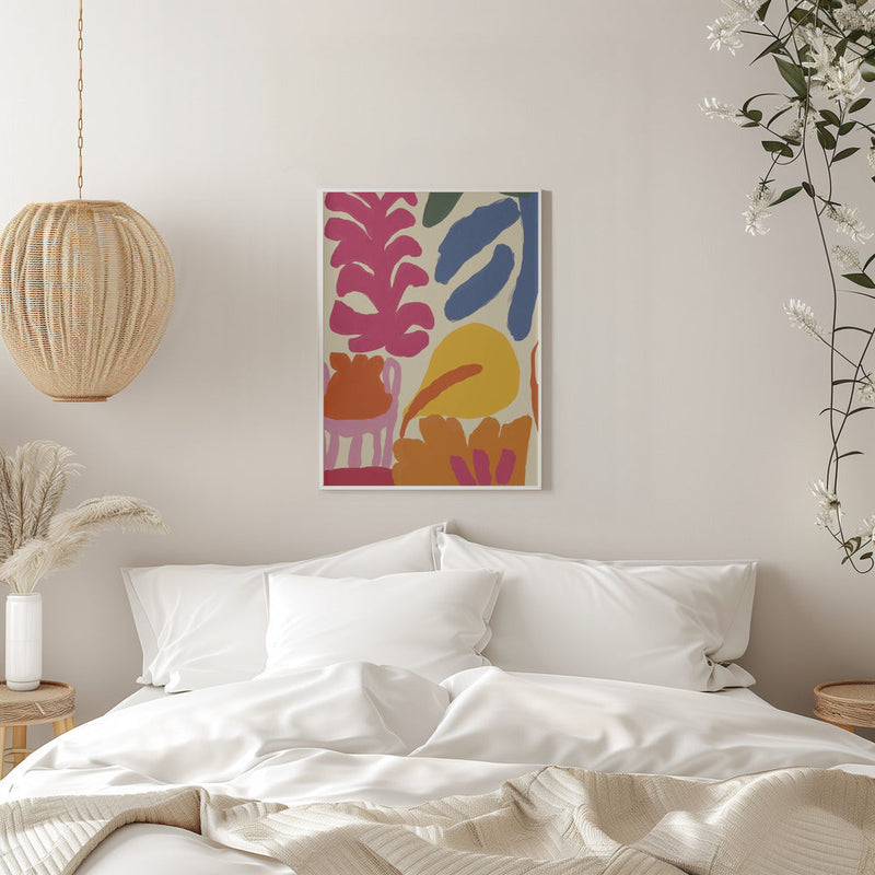 Happy Summer No 3 - Stretched Canvas, Poster or Fine Art Print I Heart Wall Art