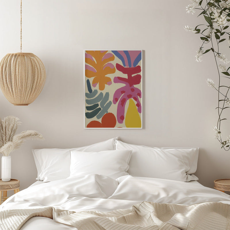 Happy Summer No 5 - Stretched Canvas, Poster or Fine Art Print I Heart Wall Art