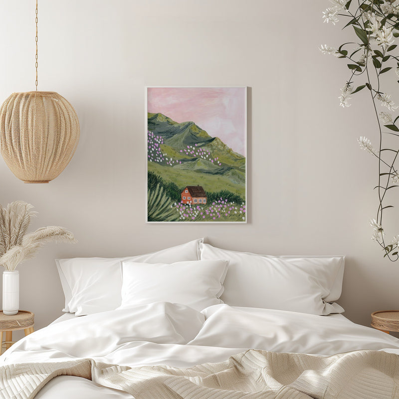 Mountain House - Stretched Canvas, Poster or Fine Art Print I Heart Wall Art