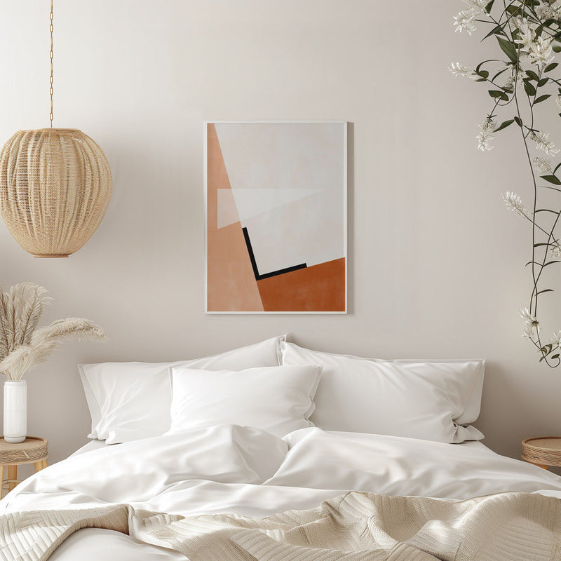 Abstract Geometric Art With Muted Tones - Stretched Canvas, Poster or Fine Art Print I Heart Wall Art