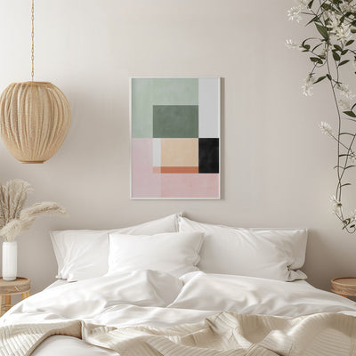 Abstract Composition With Geometric Shapes - Stretched Canvas, Poster or Fine Art Print I Heart Wall Art