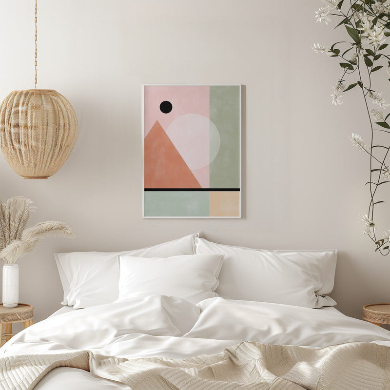 Geometric Shapes In Pastel Tones - Stretched Canvas, Poster or Fine Art Print I Heart Wall Art