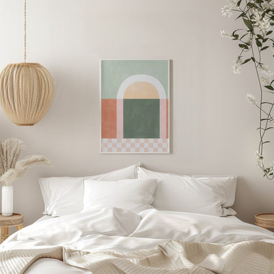 Geometric Composition With Pastel Colors - Stretched Canvas, Poster or Fine Art Print I Heart Wall Art