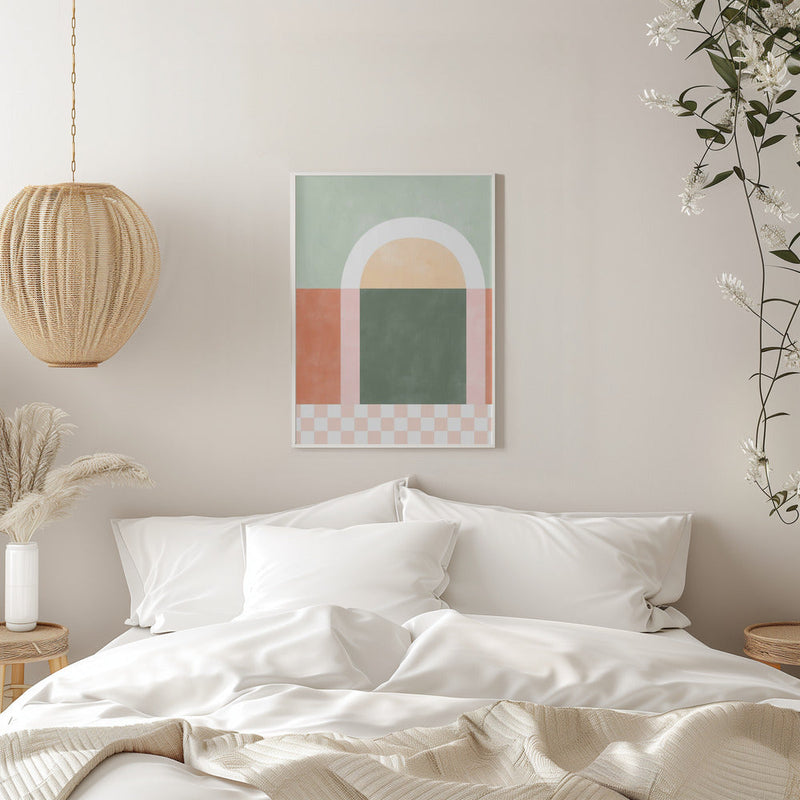 Geometric Composition With Pastel Colors - Stretched Canvas, Poster or Fine Art Print I Heart Wall Art