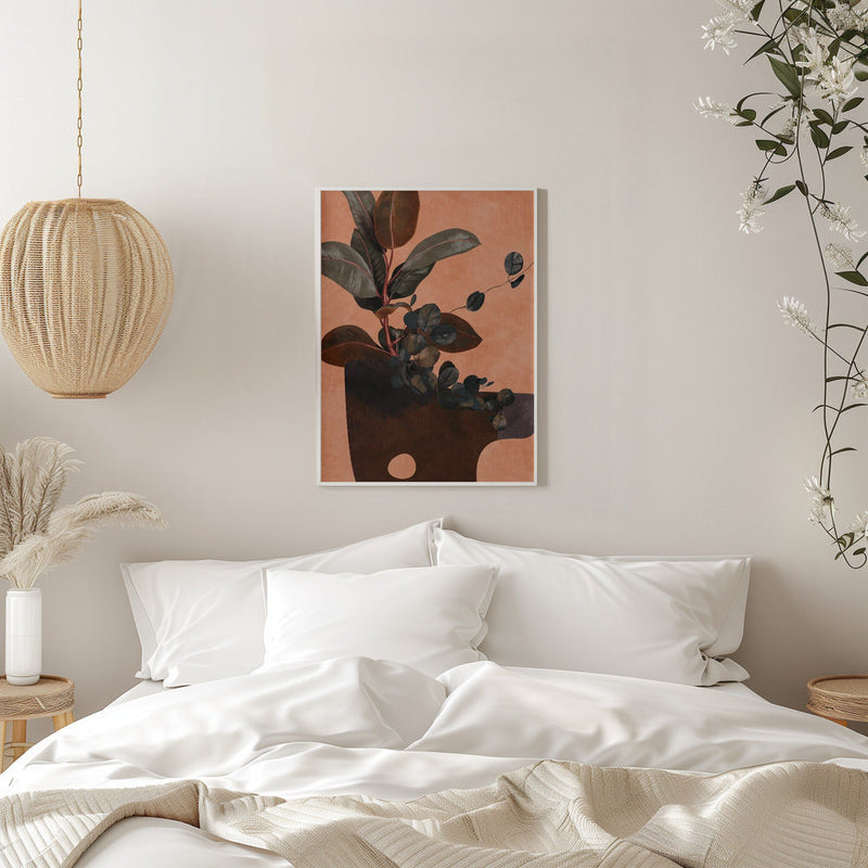 Leaves More 6 Red - Stretched Canvas, Poster or Fine Art Print I Heart Wall Art