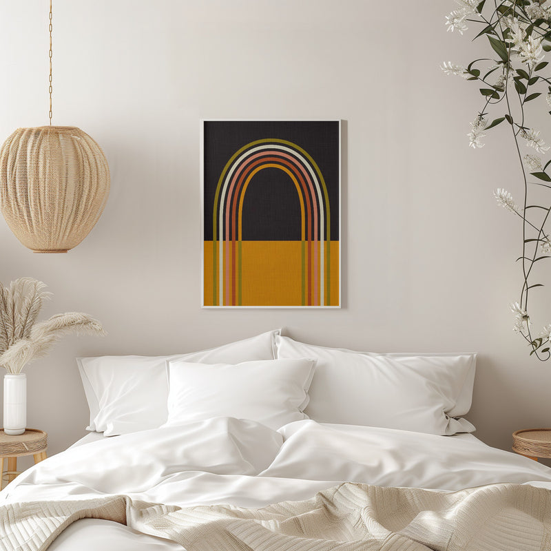 Geo Shapes Fall 21 Rainbow Arc - Stretched Canvas, Poster or Fine Art Print I Heart Wall Art