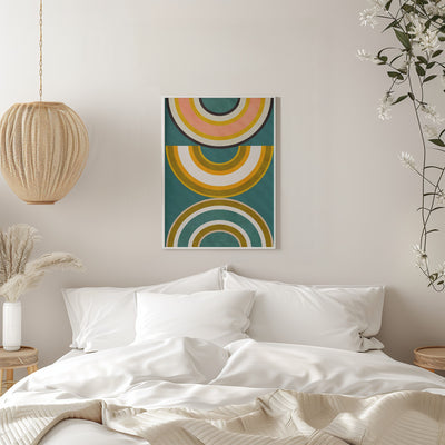 Rainbow Suns 5 Kopie - Stretched Canvas, Poster or Fine Art Print I Heart Wall Art
