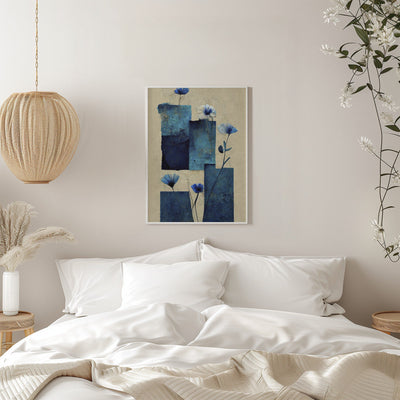 Blocks And Flowers - Stretched Canvas, Poster or Fine Art Print I Heart Wall Art