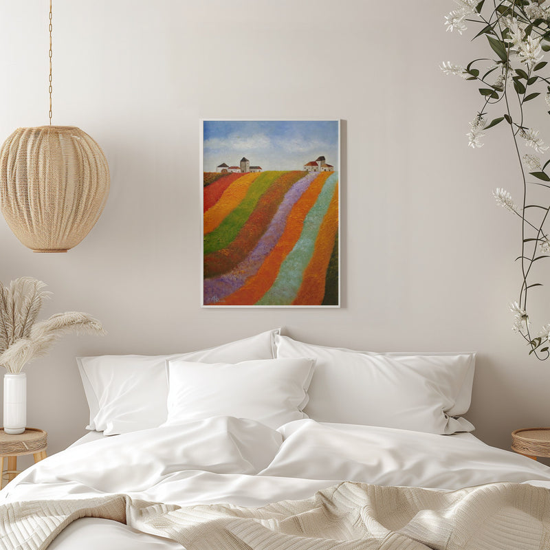 Stripy Valley - Stretched Canvas, Poster or Fine Art Print I Heart Wall Art
