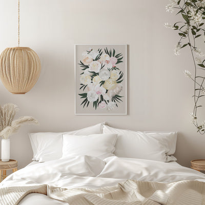 Dara bouquet in beige - Stretched Canvas, Poster or Fine Art Print I Heart Wall Art