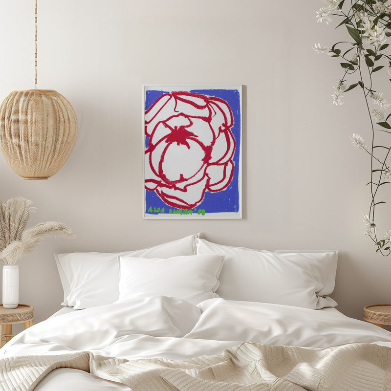 Red Peony - Stretched Canvas, Poster or Fine Art Print I Heart Wall Art