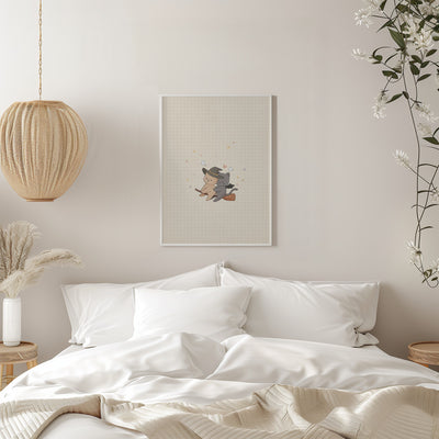 Cat and Dog In Halloween - Stretched Canvas, Poster or Fine Art Print I Heart Wall Art