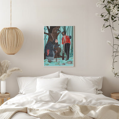 Fairy tale soldier and the witch - Stretched Canvas, Poster or Fine Art Print I Heart Wall Art