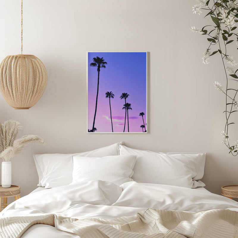 Palm Tree Sunset - Stretched Canvas, Poster or Fine Art Print I Heart Wall Art