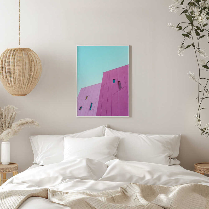 Saguaro Hotel Pink Building Walls - Stretched Canvas, Poster or Fine Art Print I Heart Wall Art
