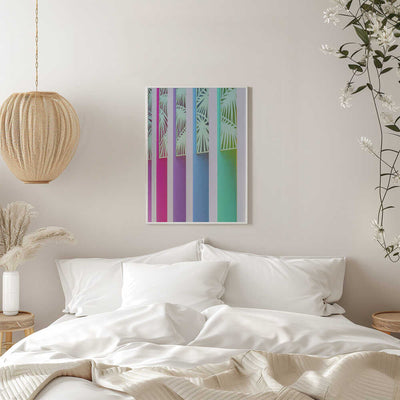 Rainbow Color Wall at The Saguaro - Stretched Canvas, Poster or Fine Art Print I Heart Wall Art