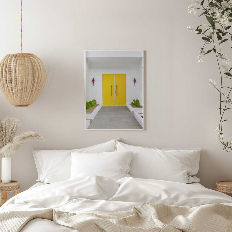 Yellow Doors in Palm Springs - Stretched Canvas, Poster or Fine Art Print I Heart Wall Art