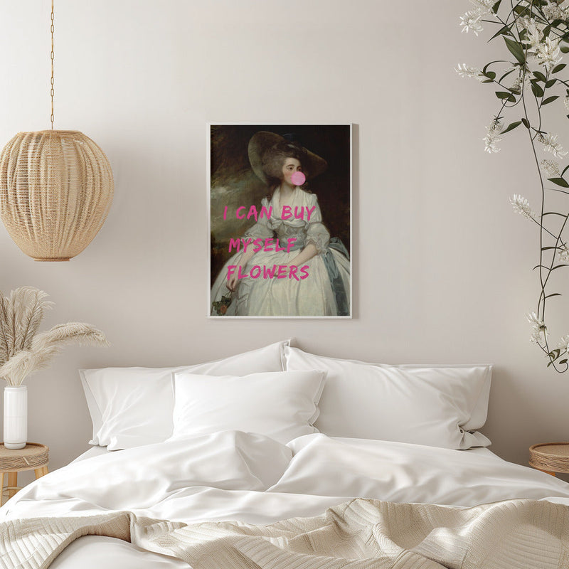 I Can Buy Myself Flowers - Stretched Canvas, Poster or Fine Art Print I Heart Wall Art
