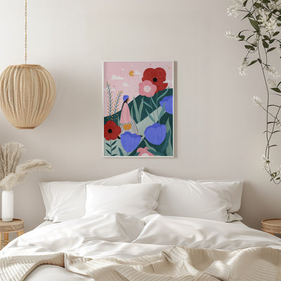 Flower Walk - Stretched Canvas, Poster or Fine Art Print I Heart Wall Art