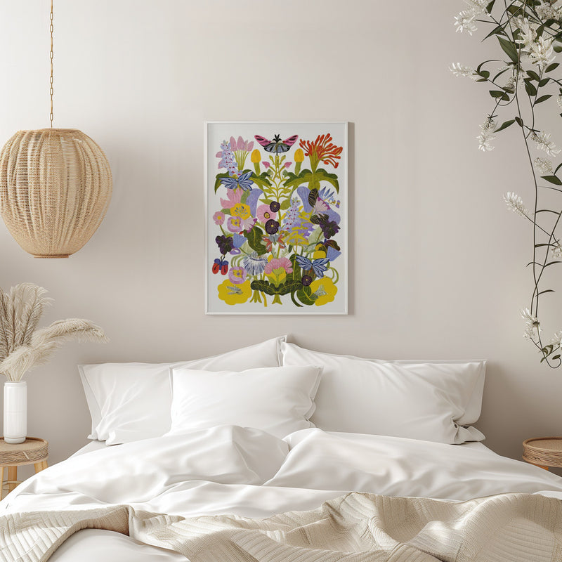 9933x14043 Din Sleeping 143 Abstract Autumn Floral.png - Stretched Canvas, Poster or Fine Art Print I Heart Wall Art