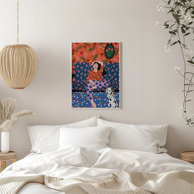 9933x14043 Din 138 Girl In the Sofa.png - Stretched Canvas, Poster or Fine Art Print I Heart Wall Art