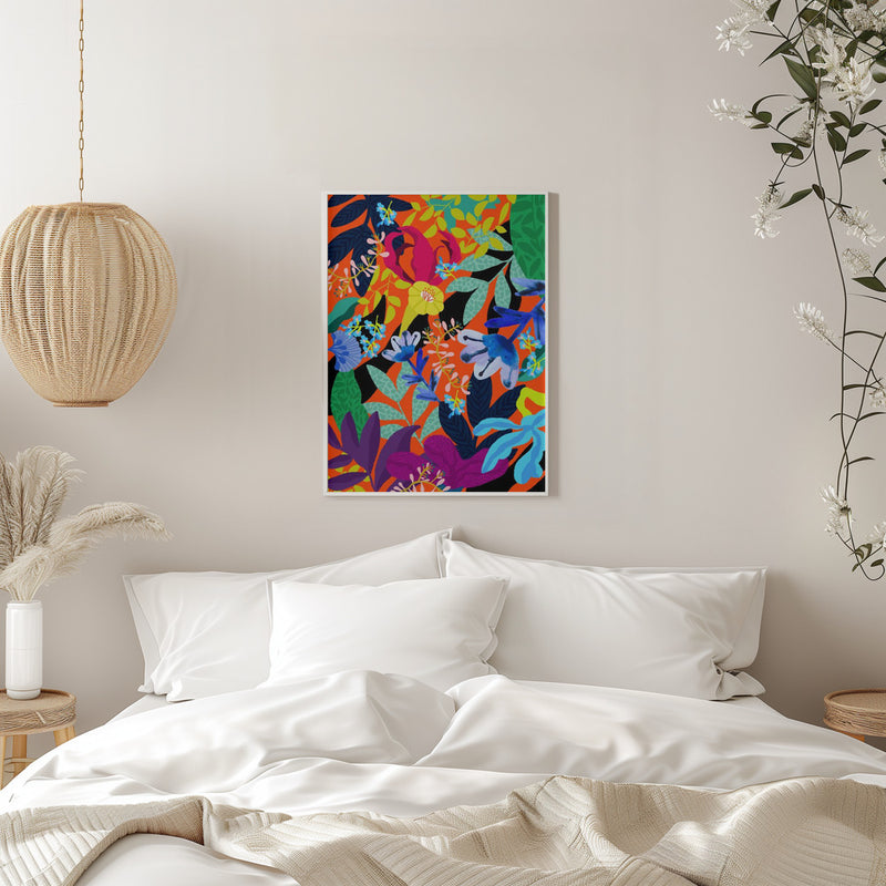 9933x14043 Din 131 Abstract Floral - Stretched Canvas, Poster or Fine Art Print I Heart Wall Art