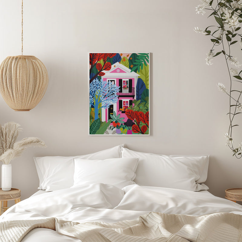 9933x14043 Din 79 House In the Woods - Stretched Canvas, Poster or Fine Art Print I Heart Wall Art