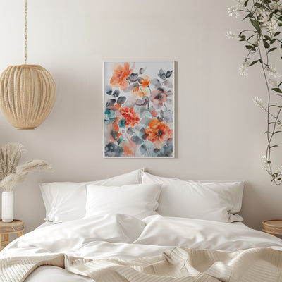 Watercolor Floral No. 2 - Stretched Canvas, Poster or Fine Art Print I Heart Wall Art