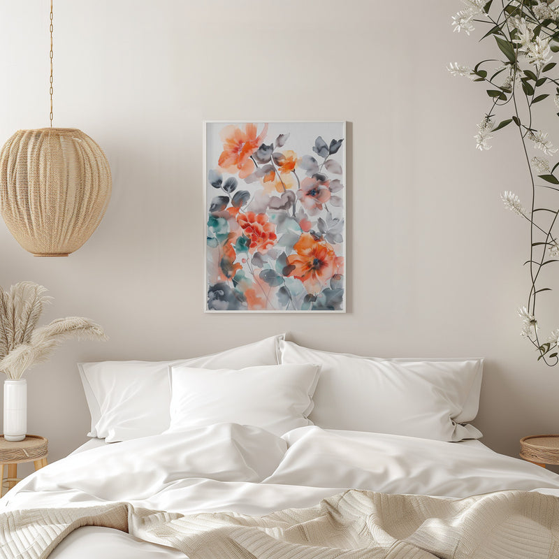 Watercolor Floral No. 2 - Stretched Canvas, Poster or Fine Art Print I Heart Wall Art