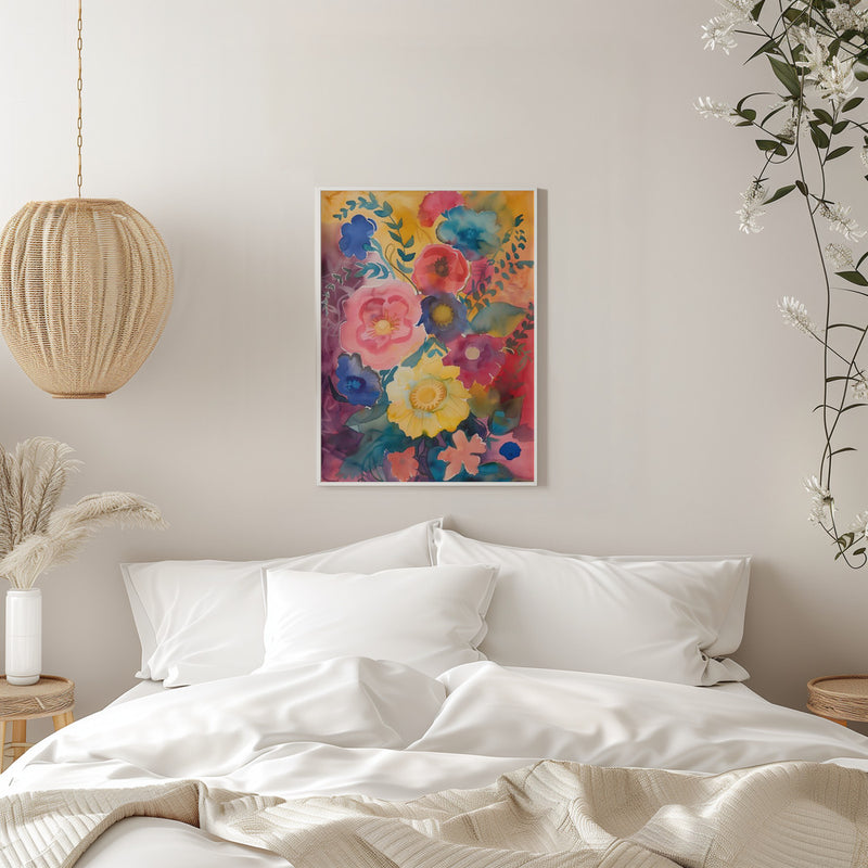 Watercolor Floral No. 6 - Stretched Canvas, Poster or Fine Art Print I Heart Wall Art