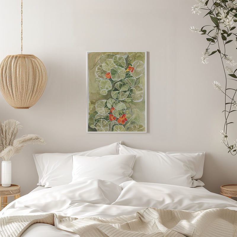 Nasturtium Tapestry - Stretched Canvas, Poster or Fine Art Print I Heart Wall Art