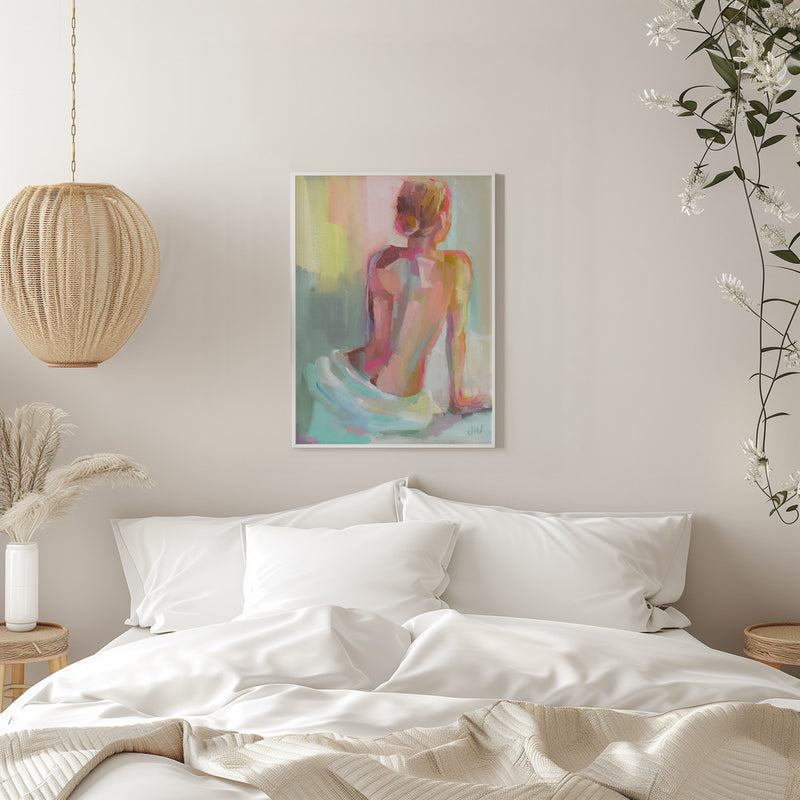 Woman Posing - Stretched Canvas, Poster or Fine Art Print I Heart Wall Art