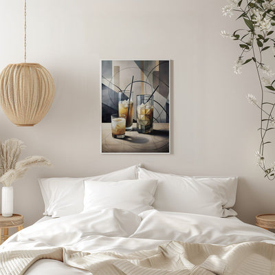 Cubist Cocktails - Stretched Canvas, Poster or Fine Art Print I Heart Wall Art