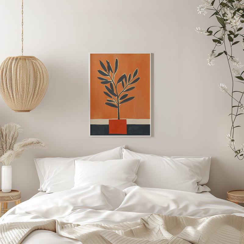 Orange Plant - Stretched Canvas, Poster or Fine Art Print I Heart Wall Art