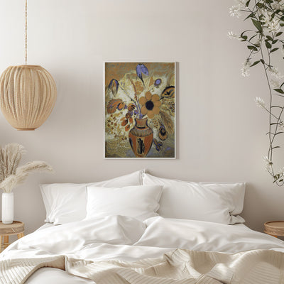 Etruscan Vase With Flowers - Stretched Canvas, Poster or Fine Art Print I Heart Wall Art