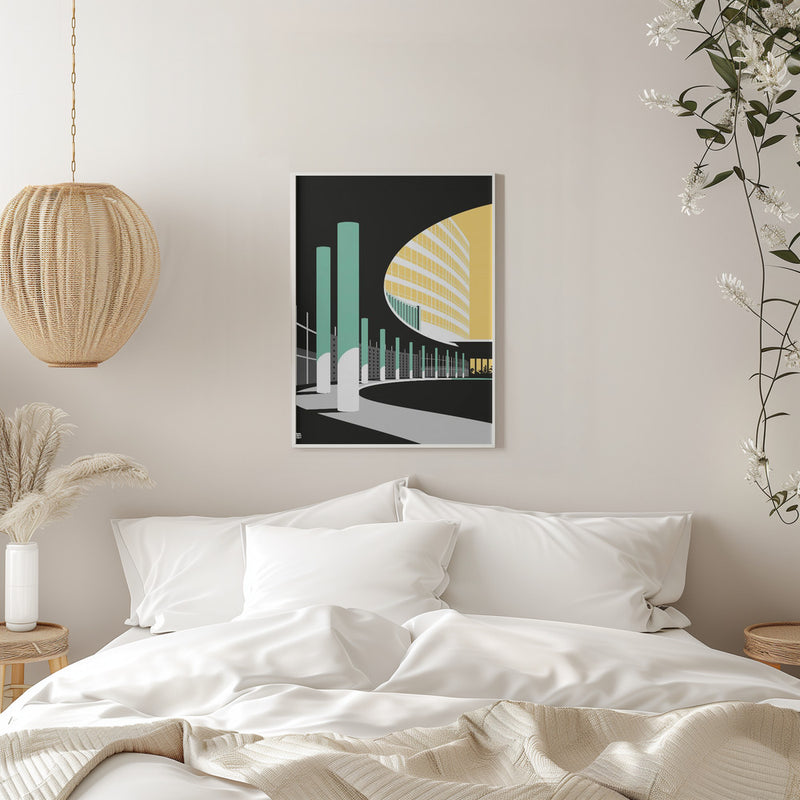 Miami Fontainbleu Entrance - Stretched Canvas, Poster or Fine Art Print I Heart Wall Art