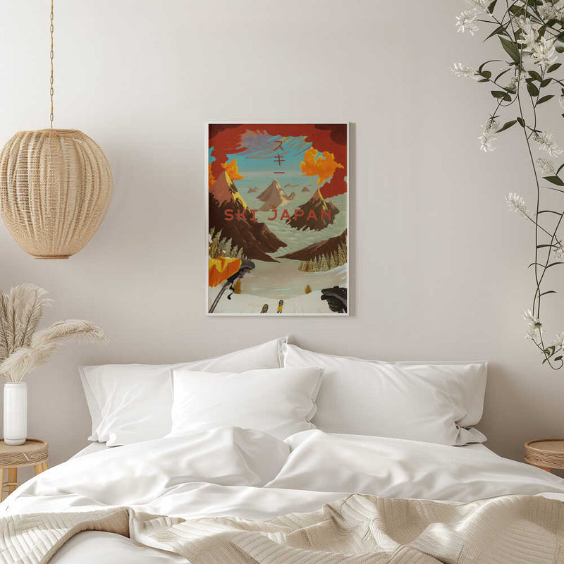 Ski Japan - Stretched Canvas, Poster or Fine Art Print